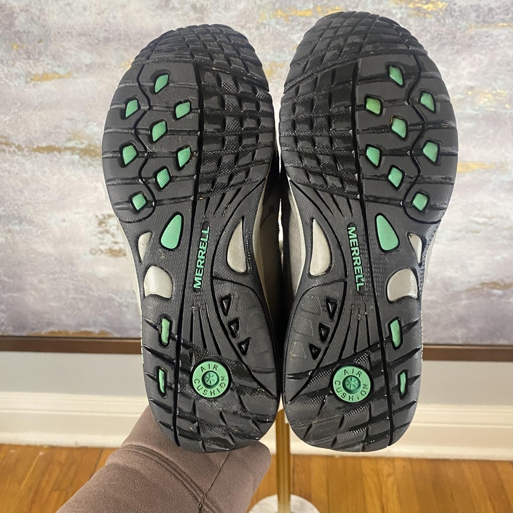 Merrell Zeolite Serge Shoes Womens Size 7.5 Gray Teal Suede Hiking Trail Sneaker - Picture 10 of 10